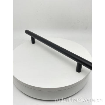 Т-образные полые мебельные ручки с черным порошковым покрытием